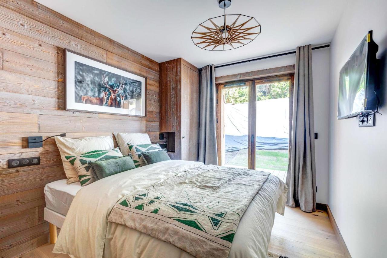 4-Room Apartment With Garden, Gym And Shared Spa Megève Extérieur photo