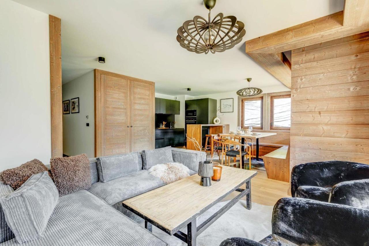 4-Room Apartment With Garden, Gym And Shared Spa Megève Extérieur photo